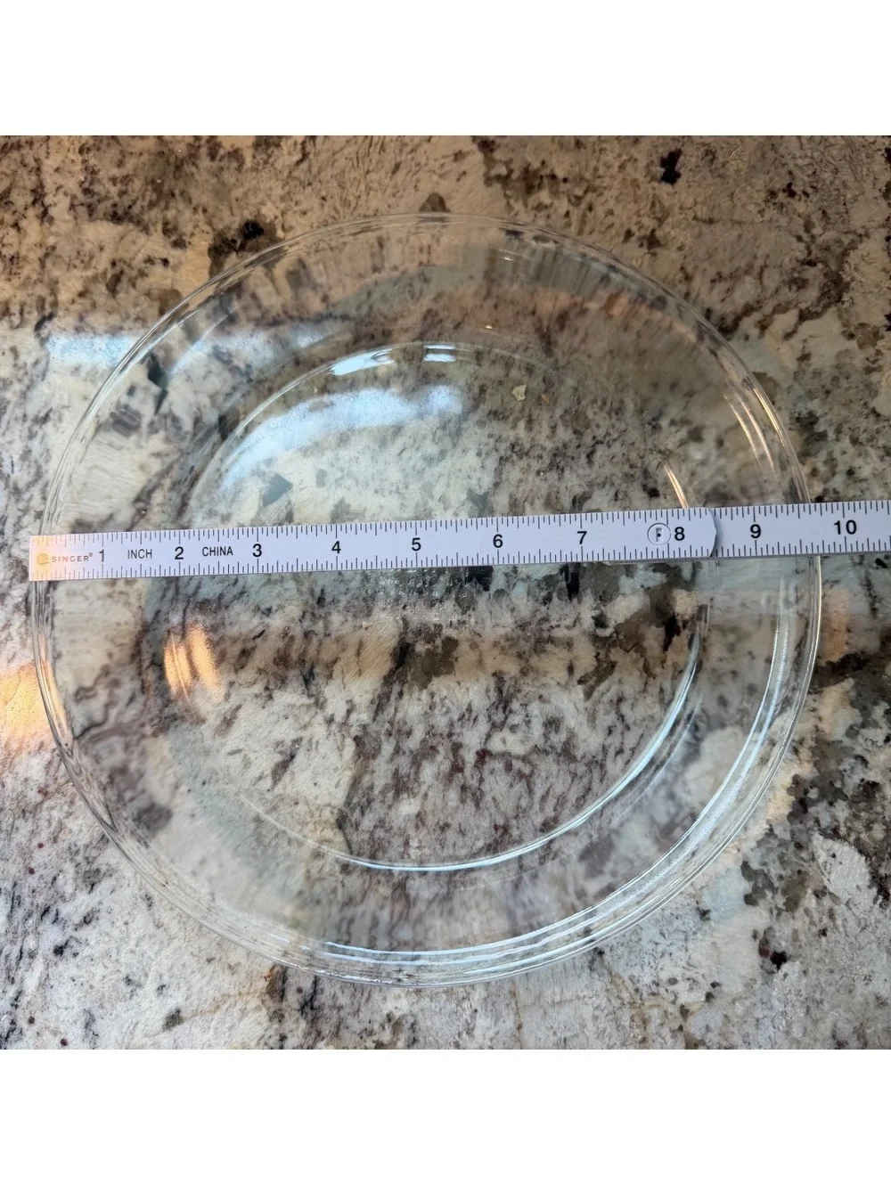 Pyrex Clear Glass Pie Plate, 9.5 Inch Diameter, Oven and Microwave Safe
